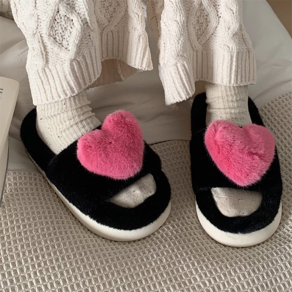 Coquette Aesthetic Slippers Cute Slippers Kawaii House Slippers Heart Fluffy