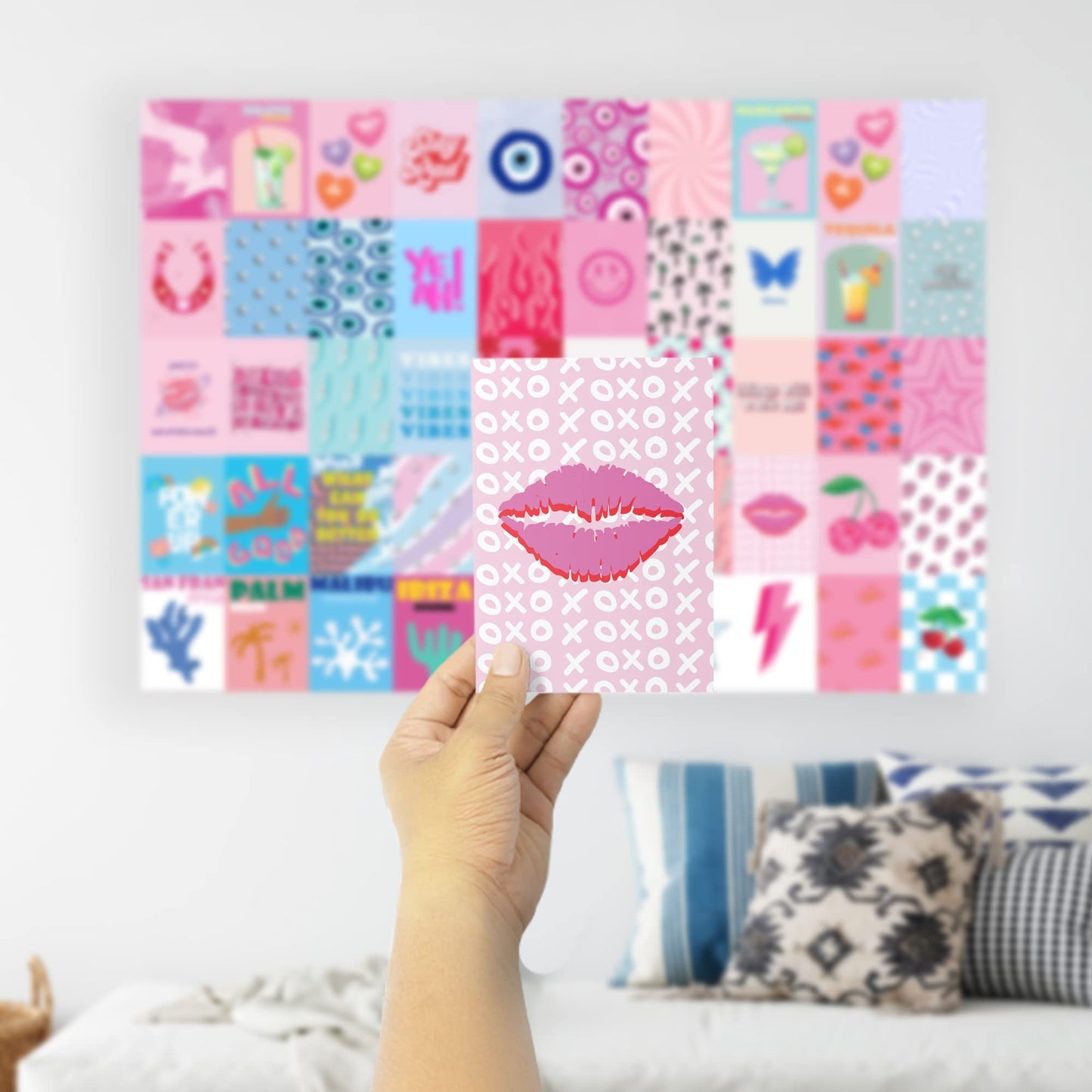 Preppy Aesthetic Wall Collage Kit – Cute Posters for Girls' Bedroom Decor