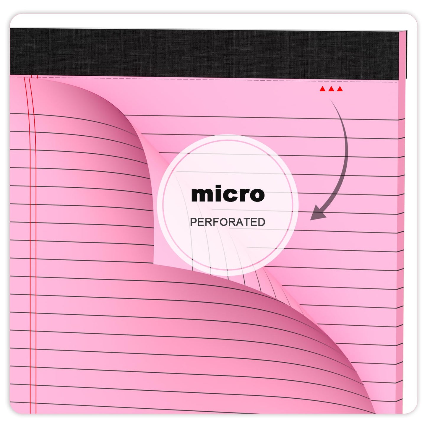 Note Pads 8.5x11 inch, Wide Ruled Clear Print Writing Pads