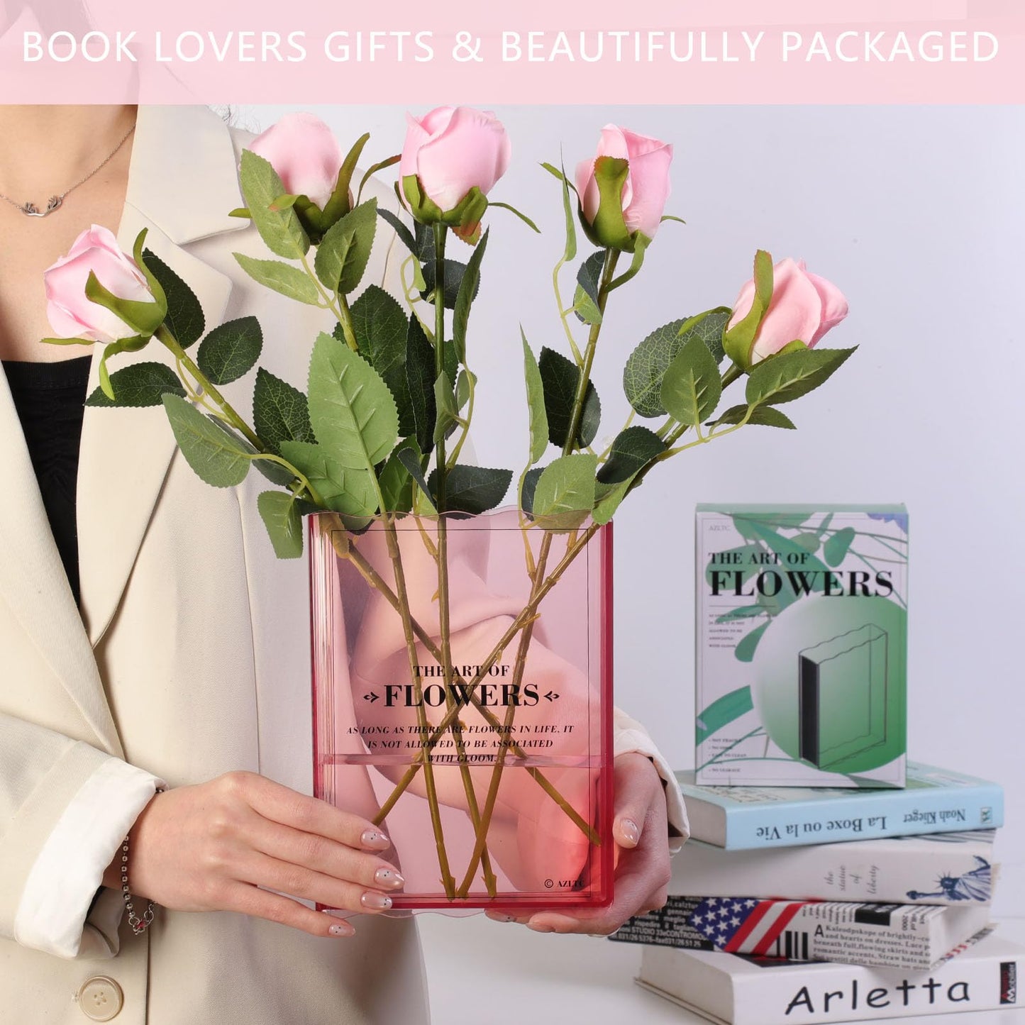 New Book-Shaped Flower Vase – Aesthetic Decor