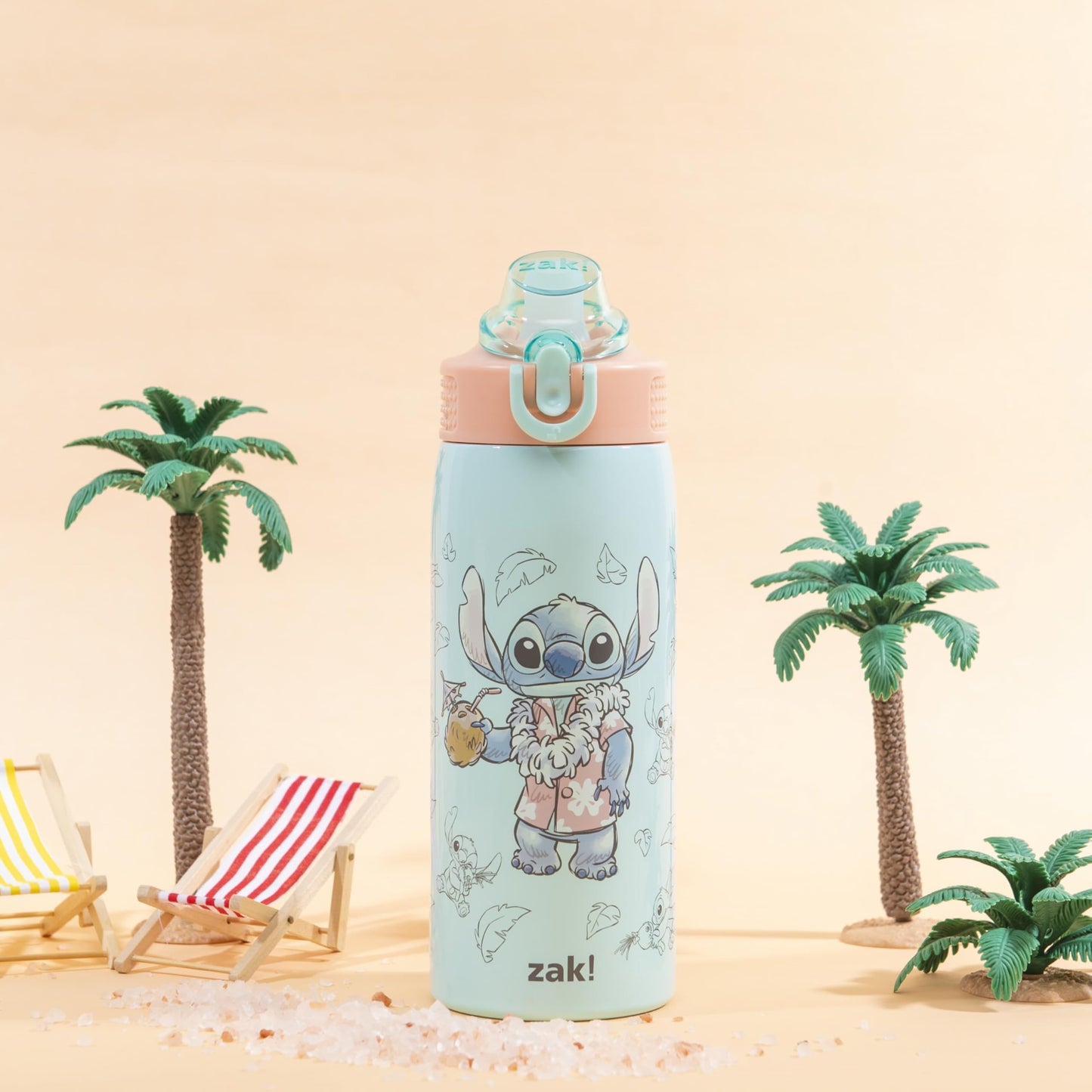 Sanrio Water Bottle, 19 oz Vacuum Insulated Stainless Steel with Locking Spout Cover, Built-In Carrying Loop, Leak-Proof Design