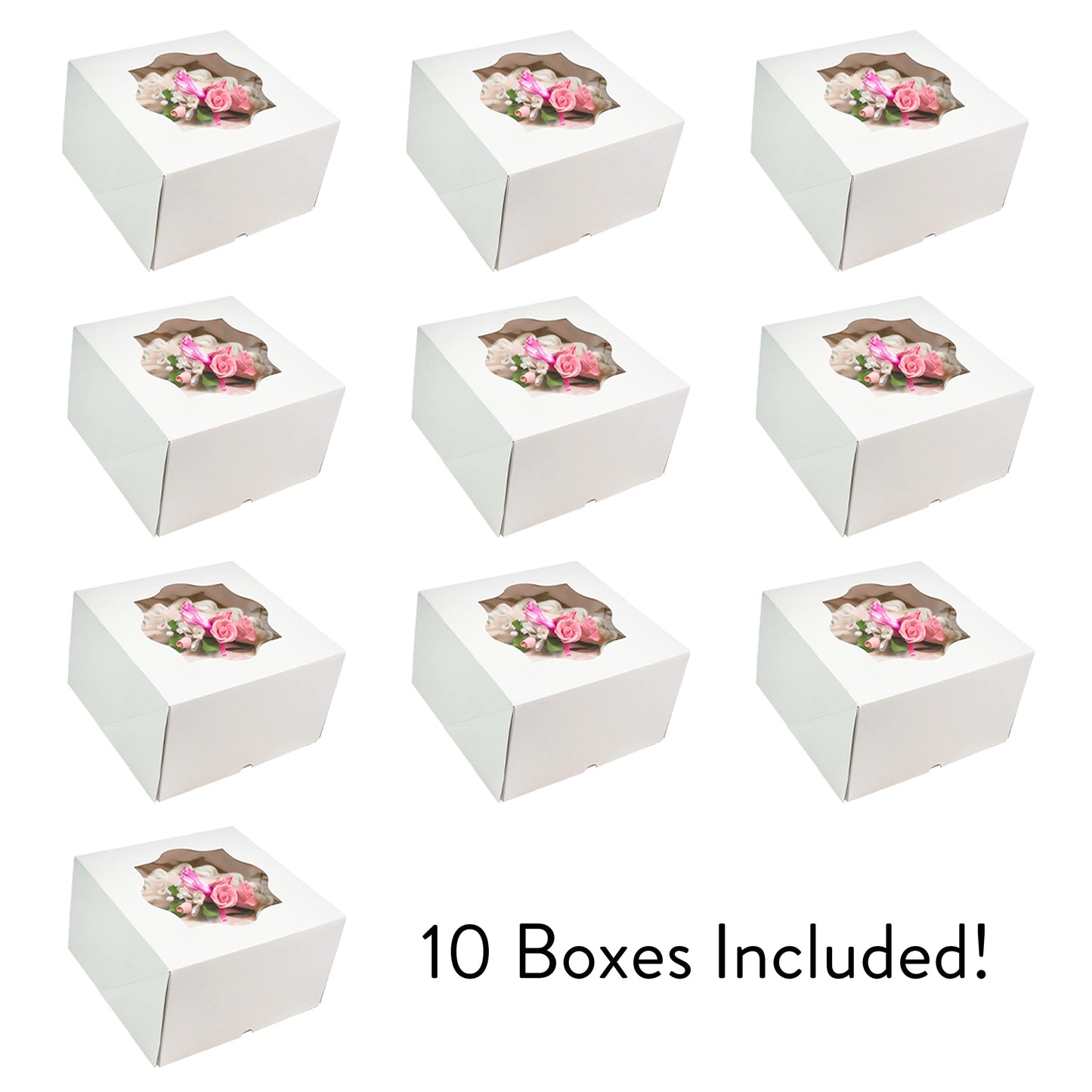 Extra Deep Square Cake Box with Window