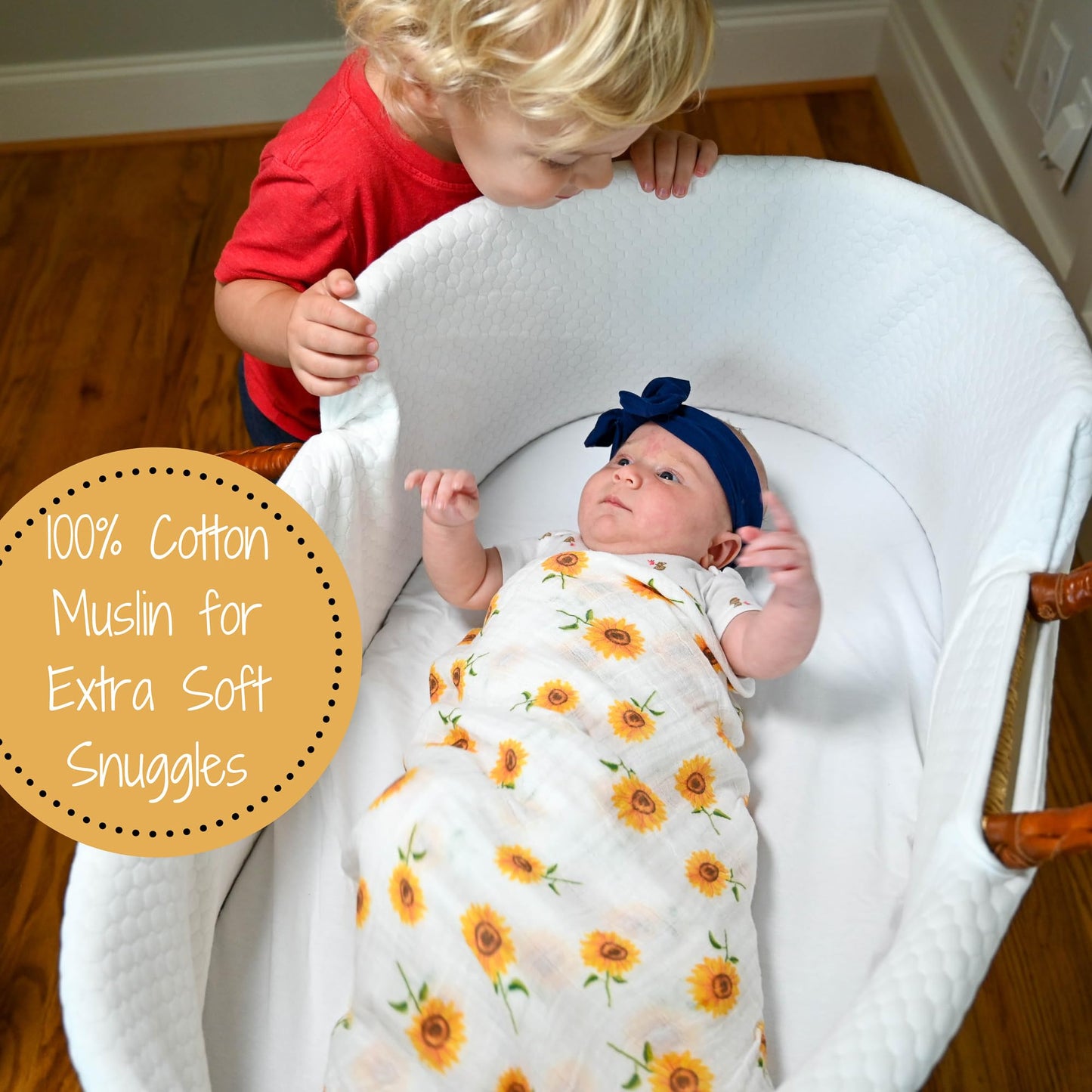 Cotton 100% Muslin Swaddle Blankets