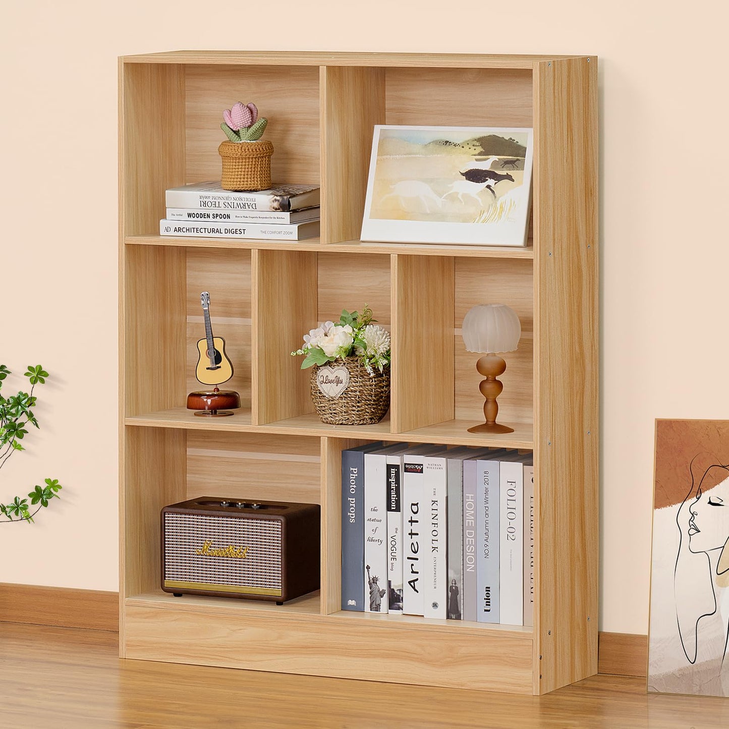 Modern Bookshelf - Large Freestanding Open