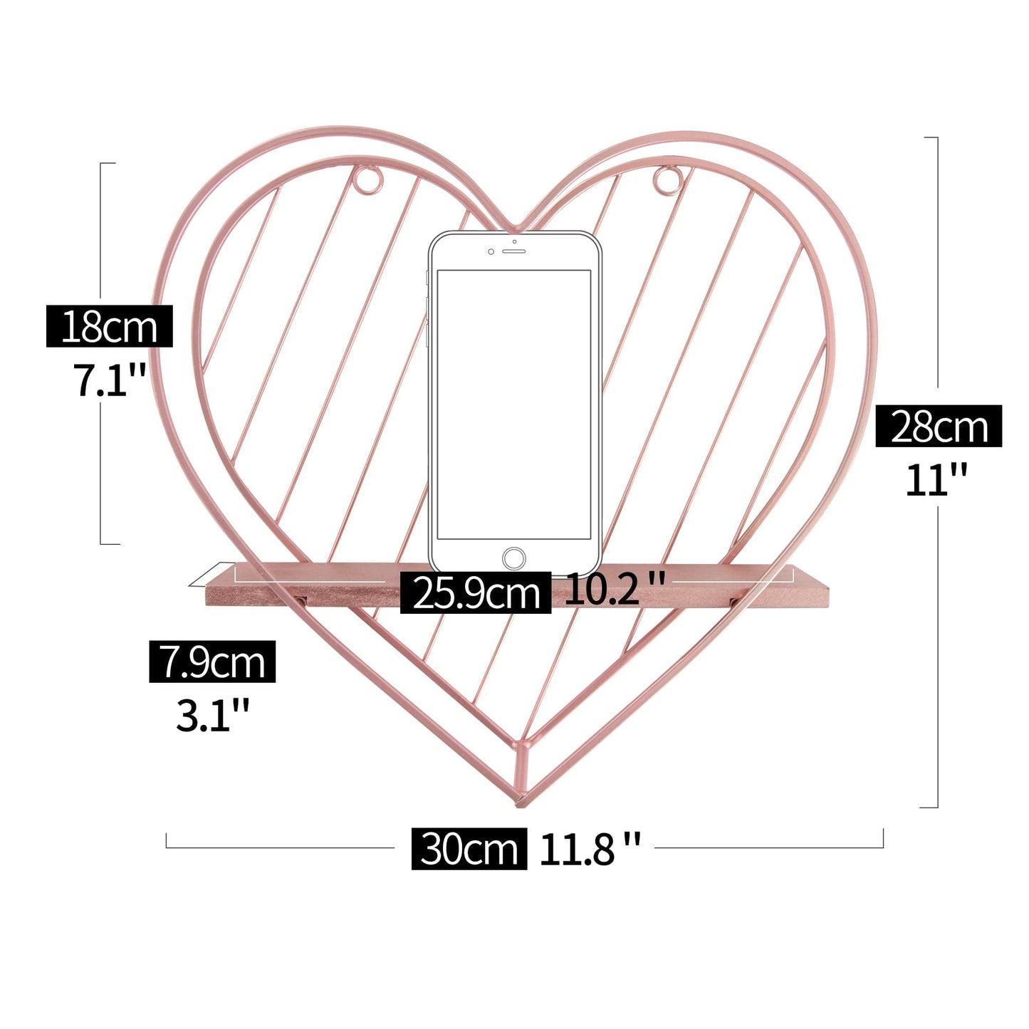 Heart-Shaped Floating Shelf – Funky Wall Organizer for Trinkets, Aesthetic Room Decor