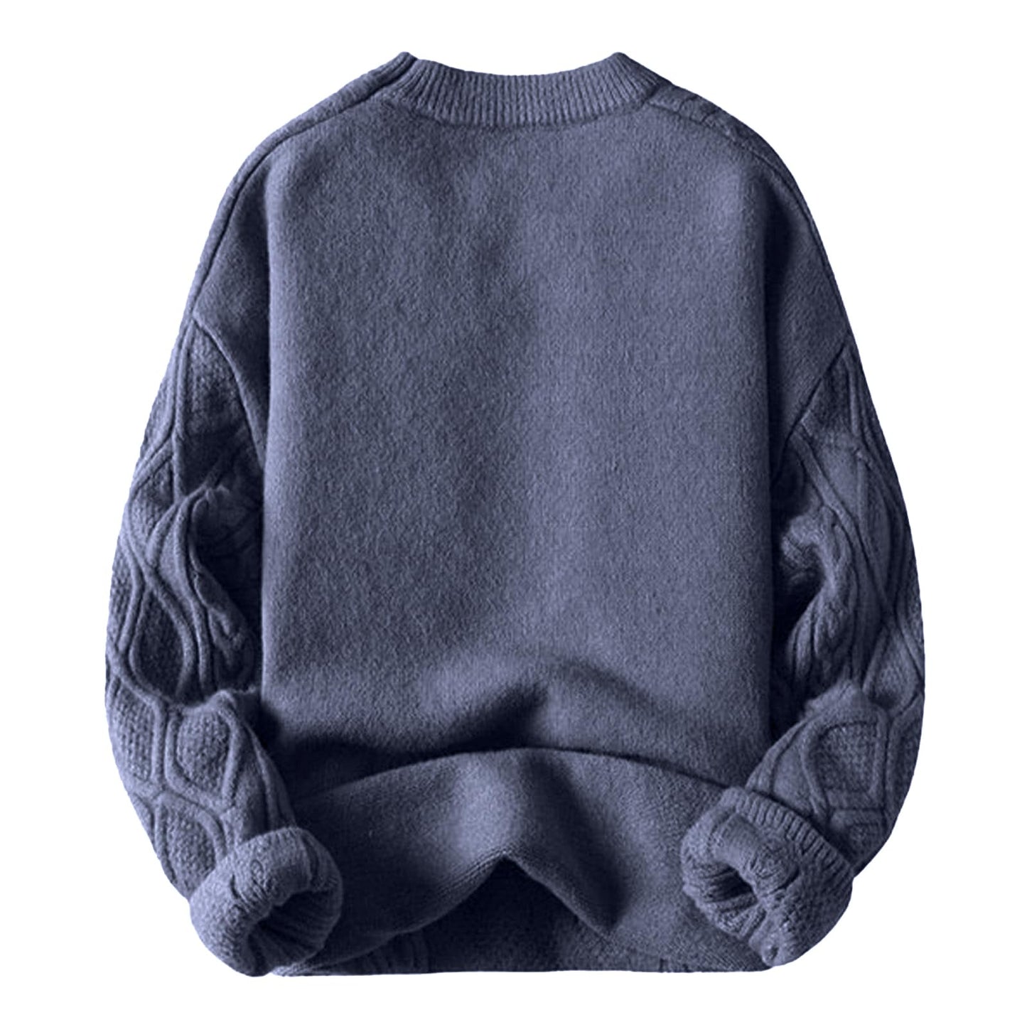 Oversized Sweater 90s Vintage Cable Knit Long Sleeve Women Woven Heavy Crewneck Pullover