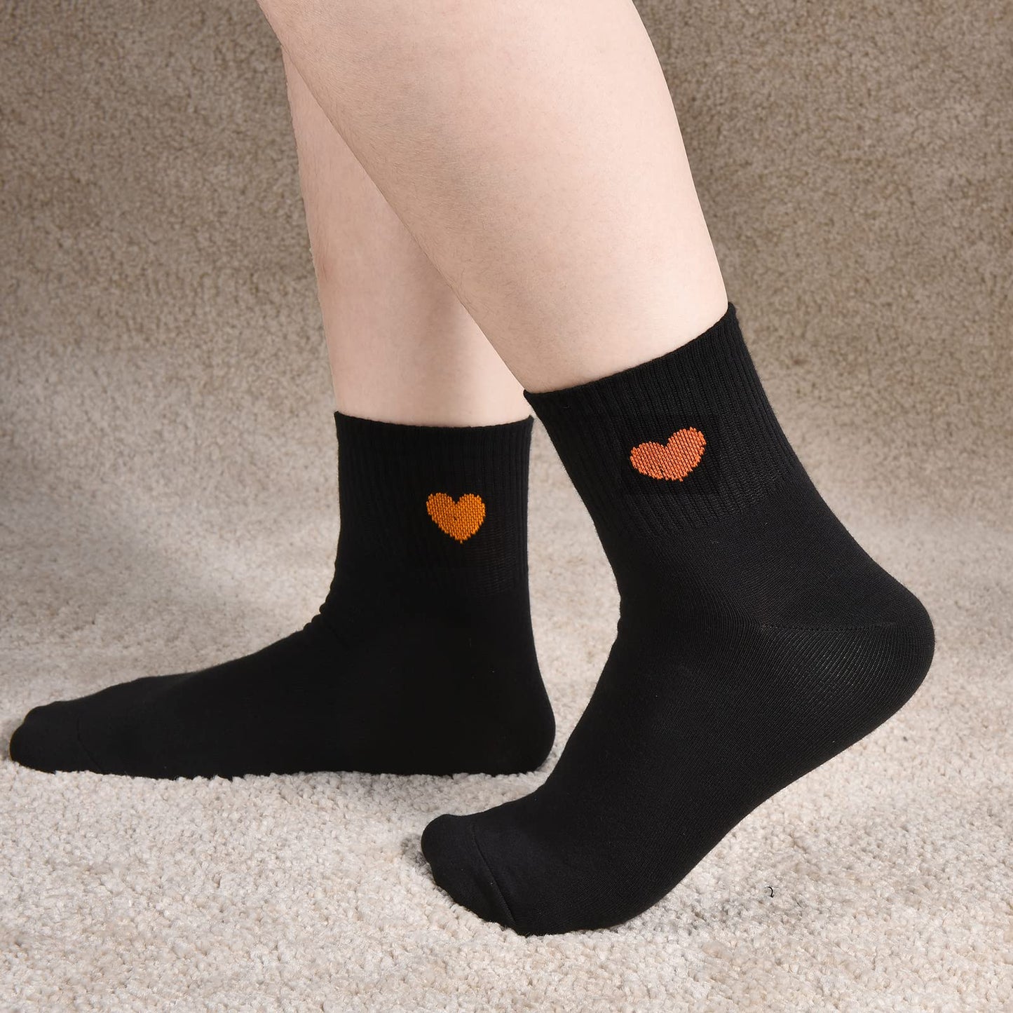 Women's Crew Socks Ankle High Cotton Fun Cute Athletic Running Socks(5-Pairs With Present Box)