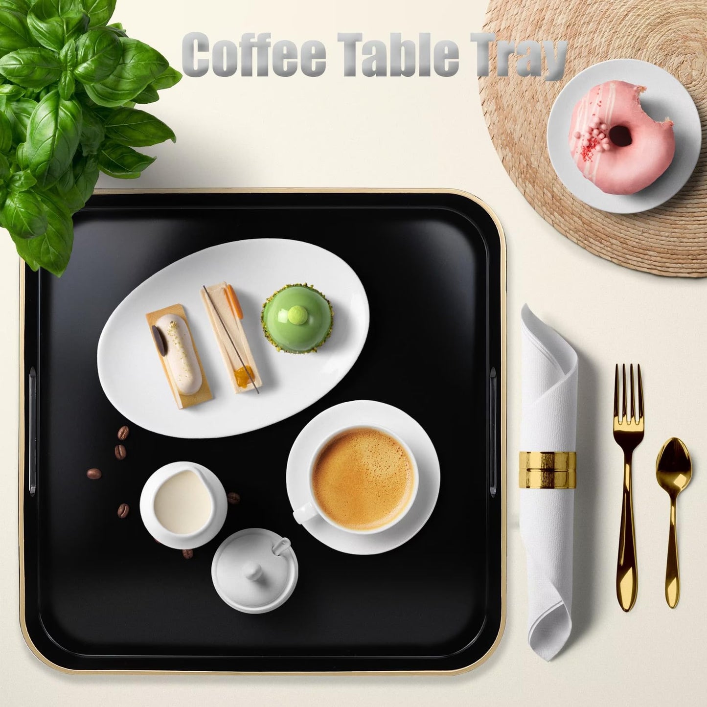 Versatile Decorative Tray with Handles