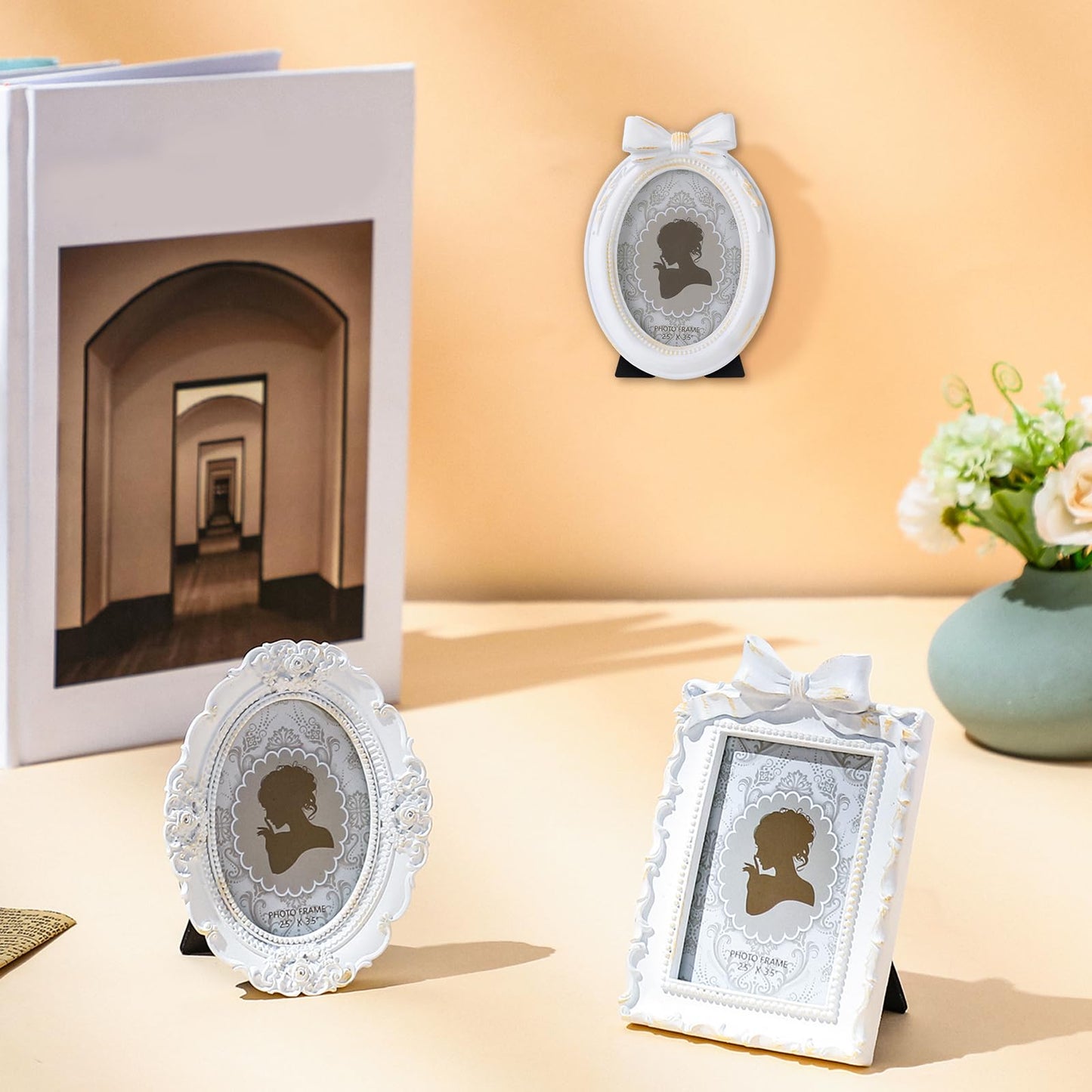 Tiny Small Picture Frames Vintage Oval Resin Picture Frames