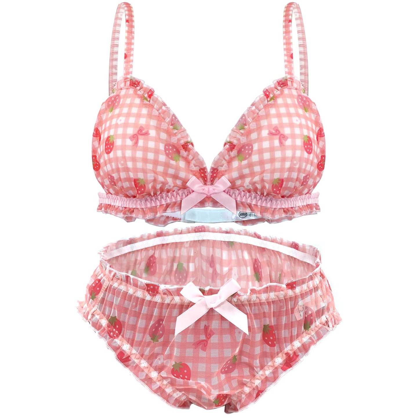 Women Cute Lingerie Set - Sweet Bikini Wirless Bra and Panty 100% Cotton