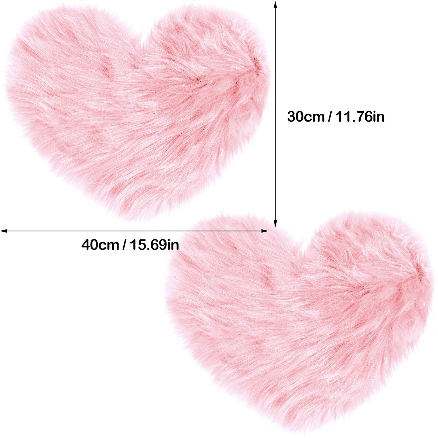 Heart Shaped Rug Faux Room Fluffy Carpe