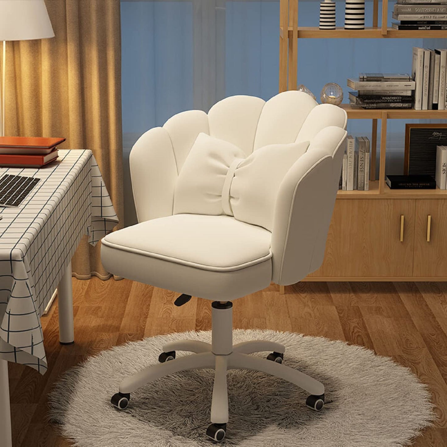 Cute Petal Desk Chair, Modern Fabric Home Butterfly Height Adjustable Chair