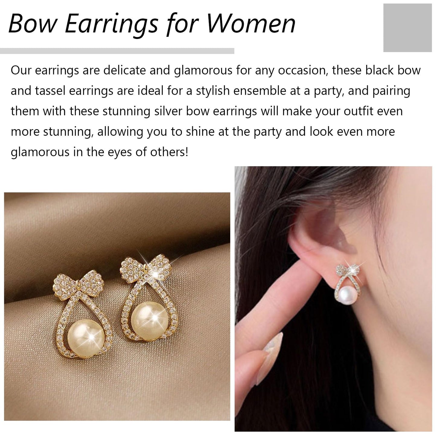 Women Bow Earrings