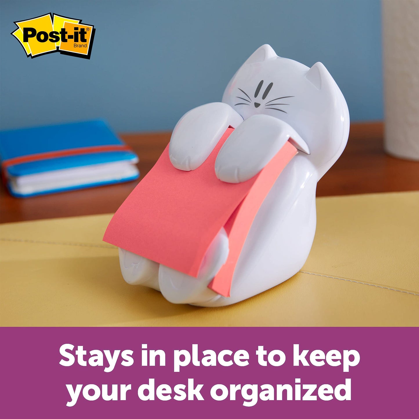 Post-it Pop-up Note Dispenser - Cat Design, 3x3 in, 1 Dispenser/Pack