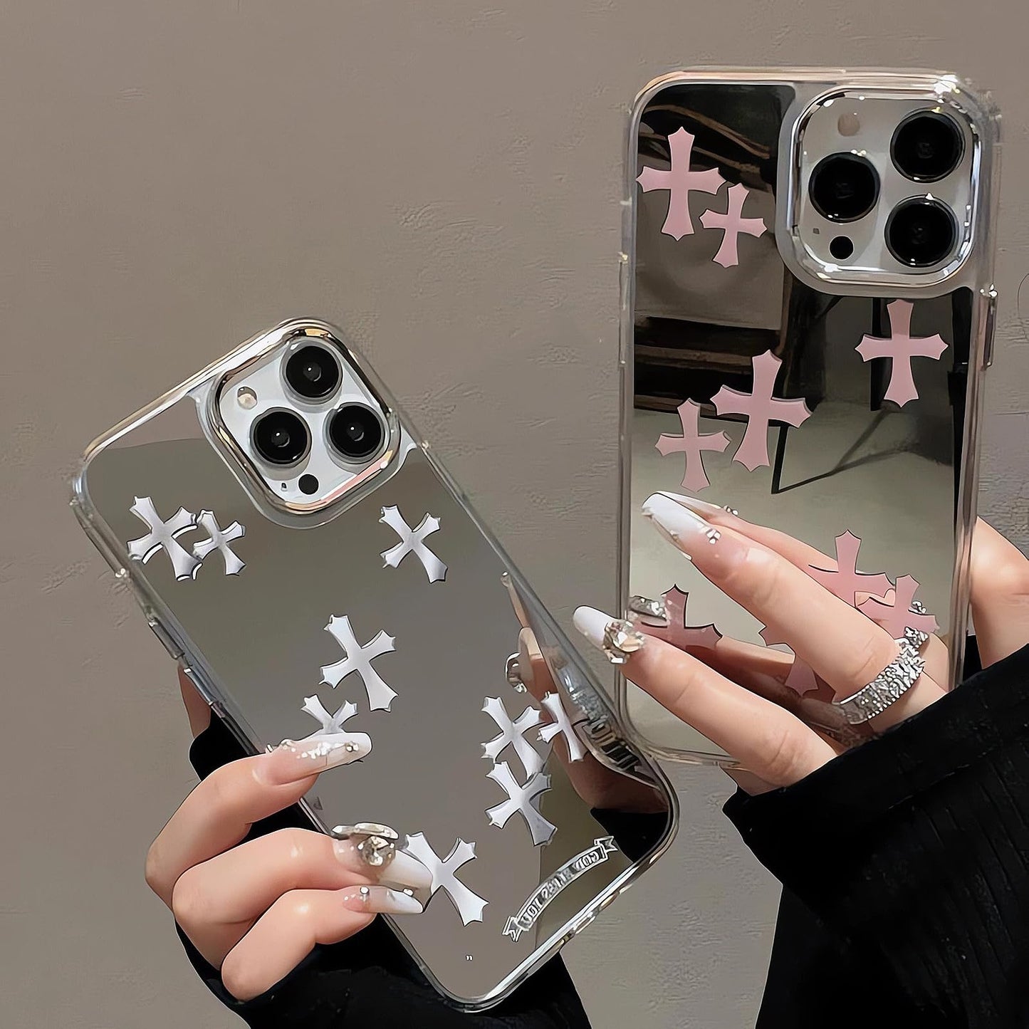 Cute Glossy Mirror Back Case