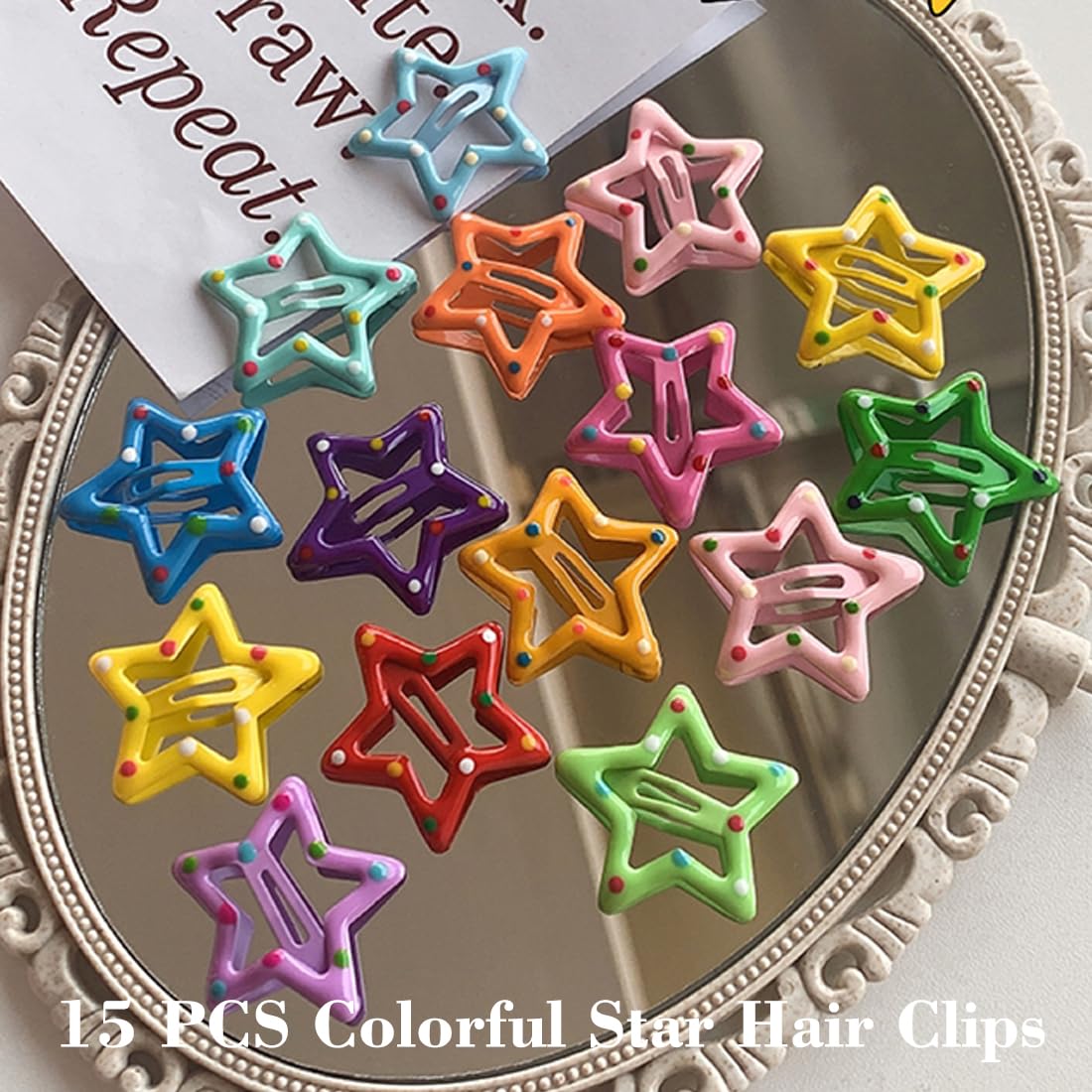 Y2K Style Star Hair Accessories - Non-Slip Metal Snap Clips