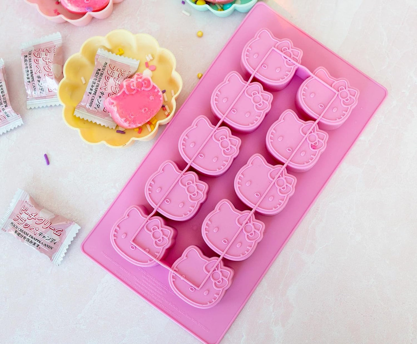 Hello Kitty Flexible Silicone Mold Ice Cube Tray In Character Shapes | Reusable Ice Mold For Freezer