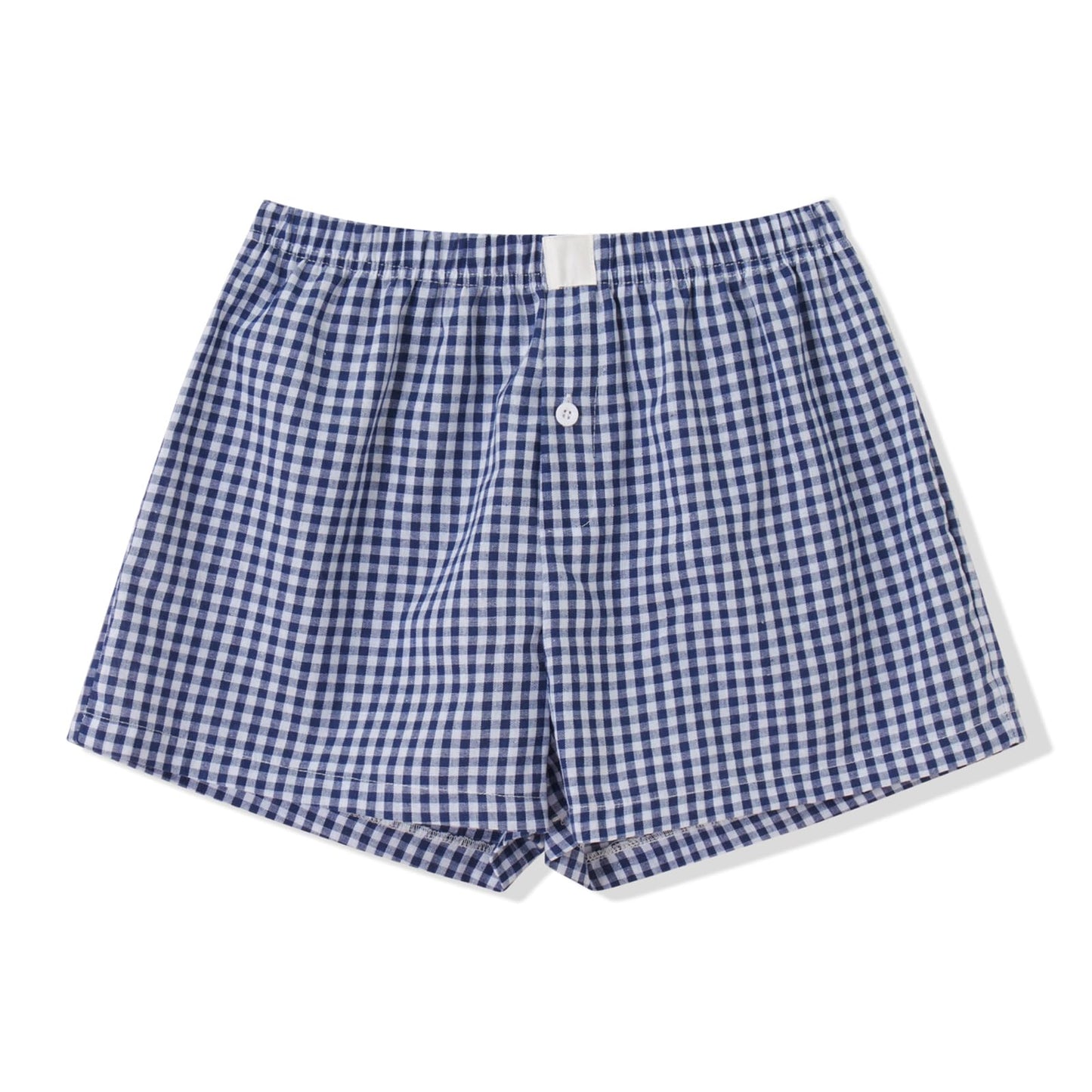 Gingham Cute Pajamas Shorts l Bottoms Elastic Boxers