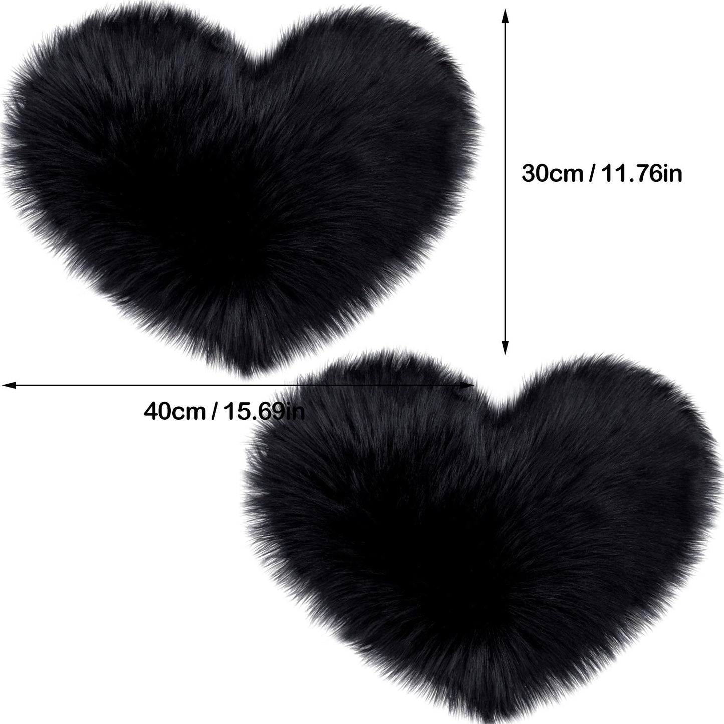 Heart Shaped Rug Faux Room Fluffy Carpe