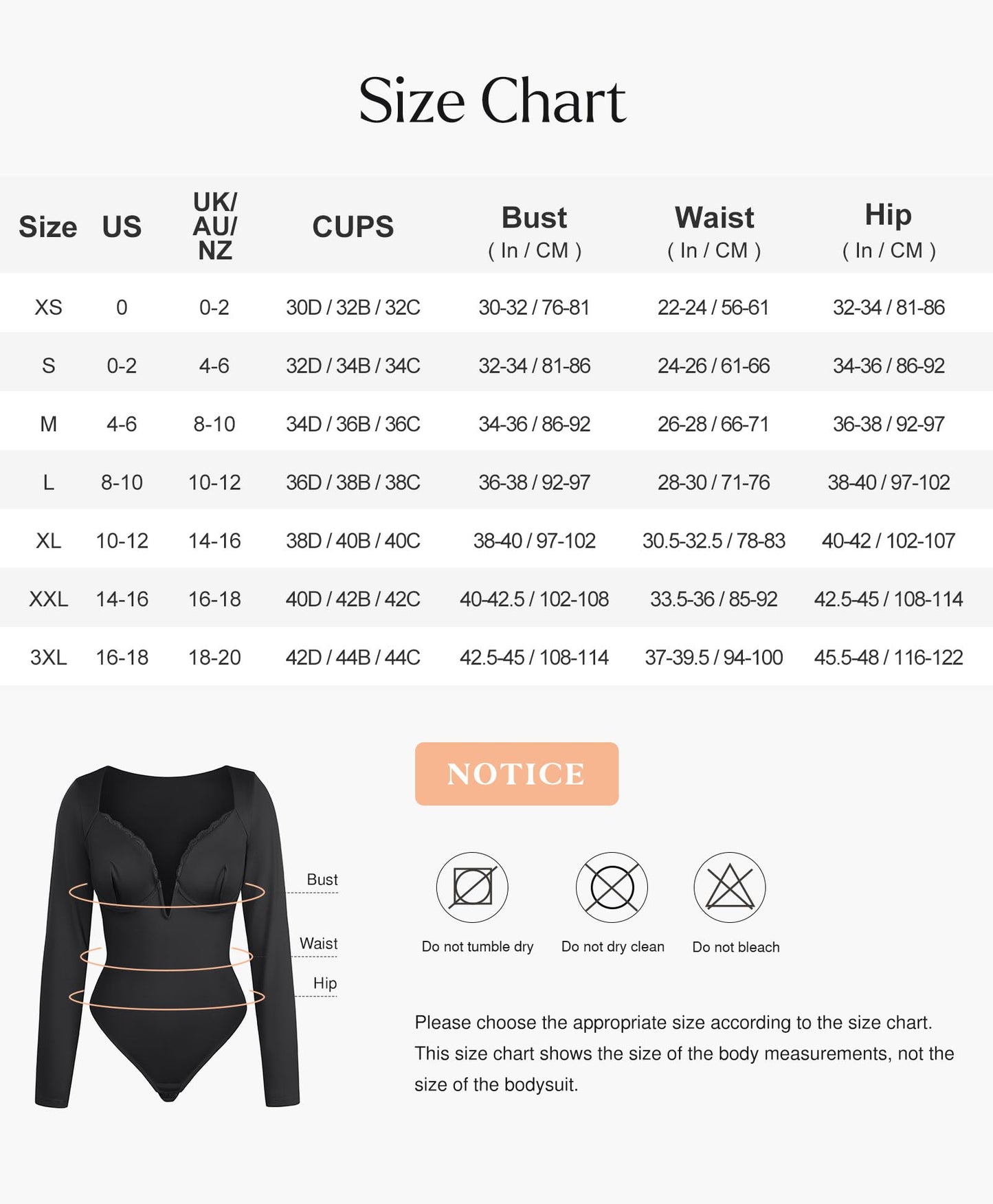 Lace Shapewear Bodysuit Long Sleeve Body suits -  Deep V Neck Tummy Control Corset Top