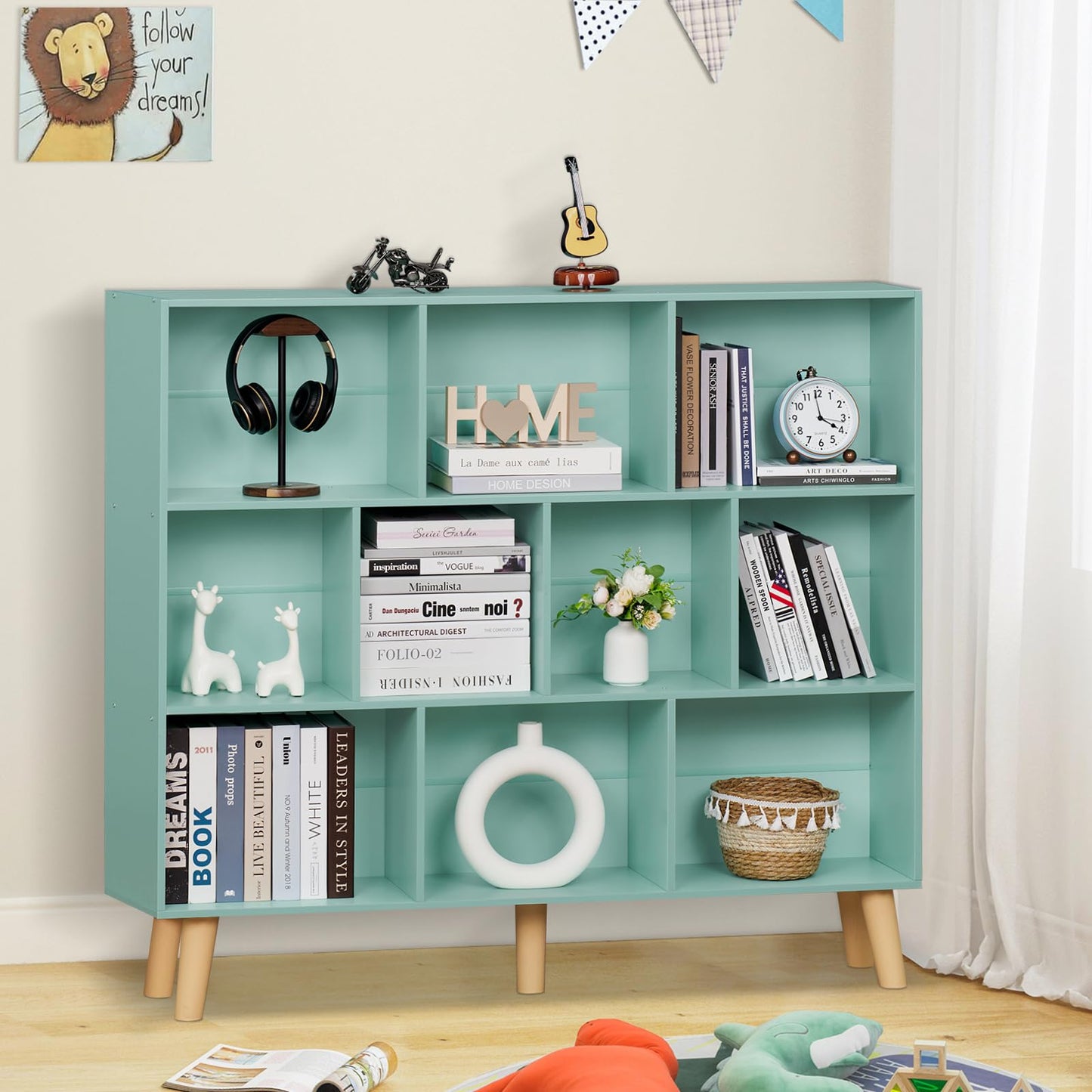 Modern Bookshelf - Large Freestanding Open