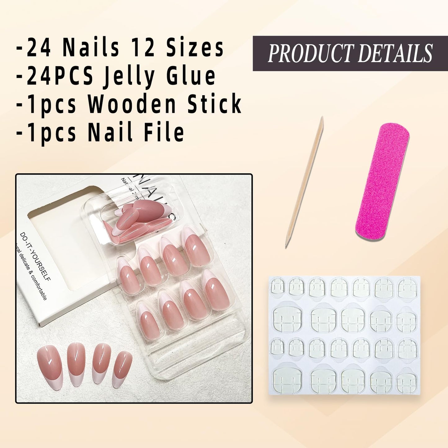 Press on Nails Manicure 24Pcs