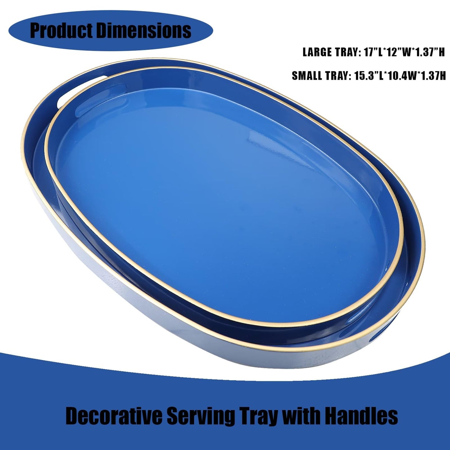 Versatile Decorative Tray with Handles