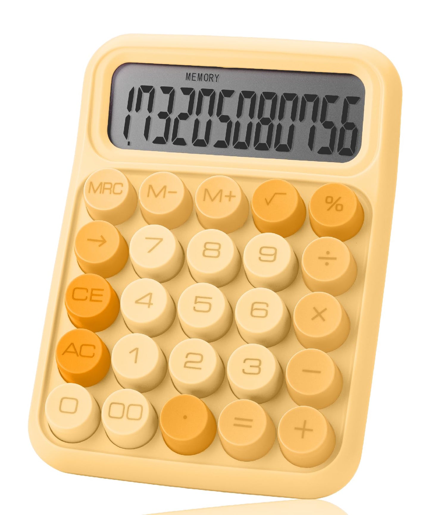 Large Mechanical Switch Calculator, 12 Digits, LCD Display, Big Buttons