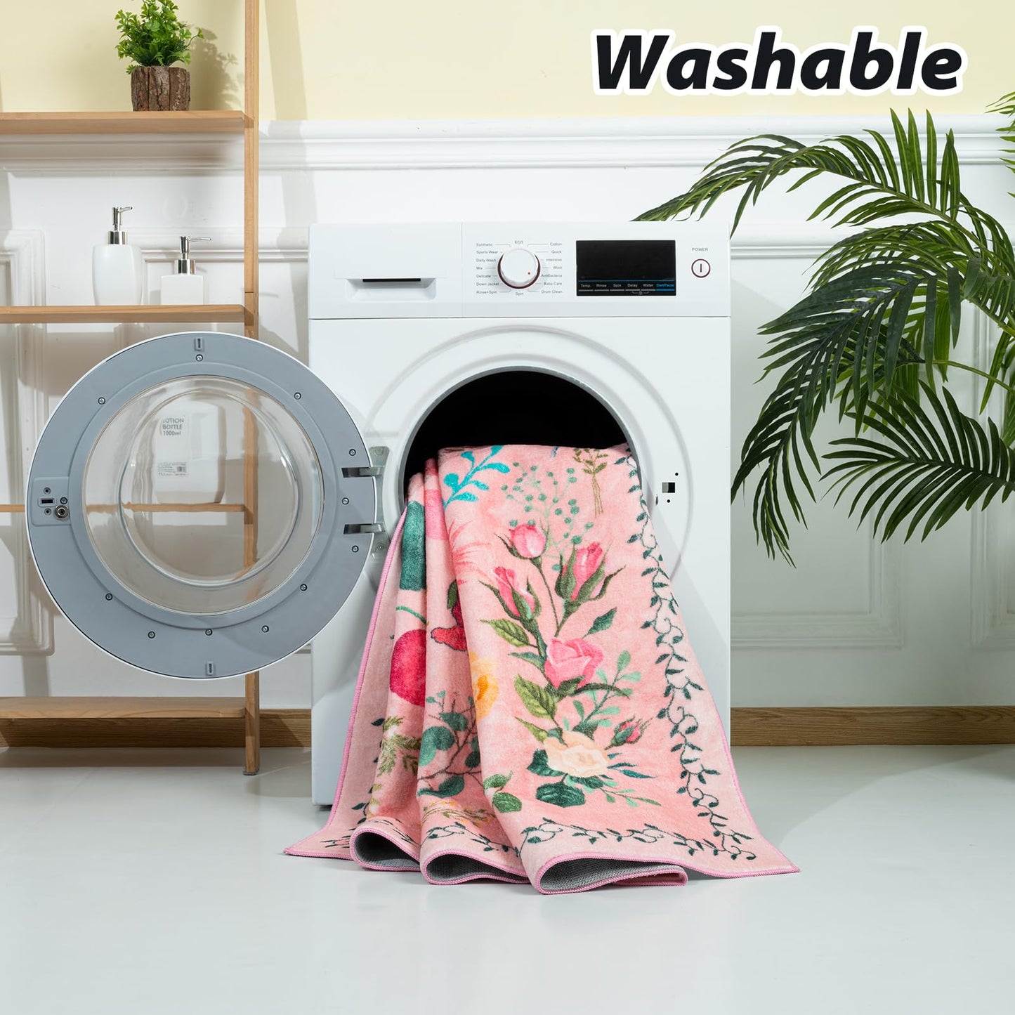 Non Slip Machine Washable Large Living Room Rug