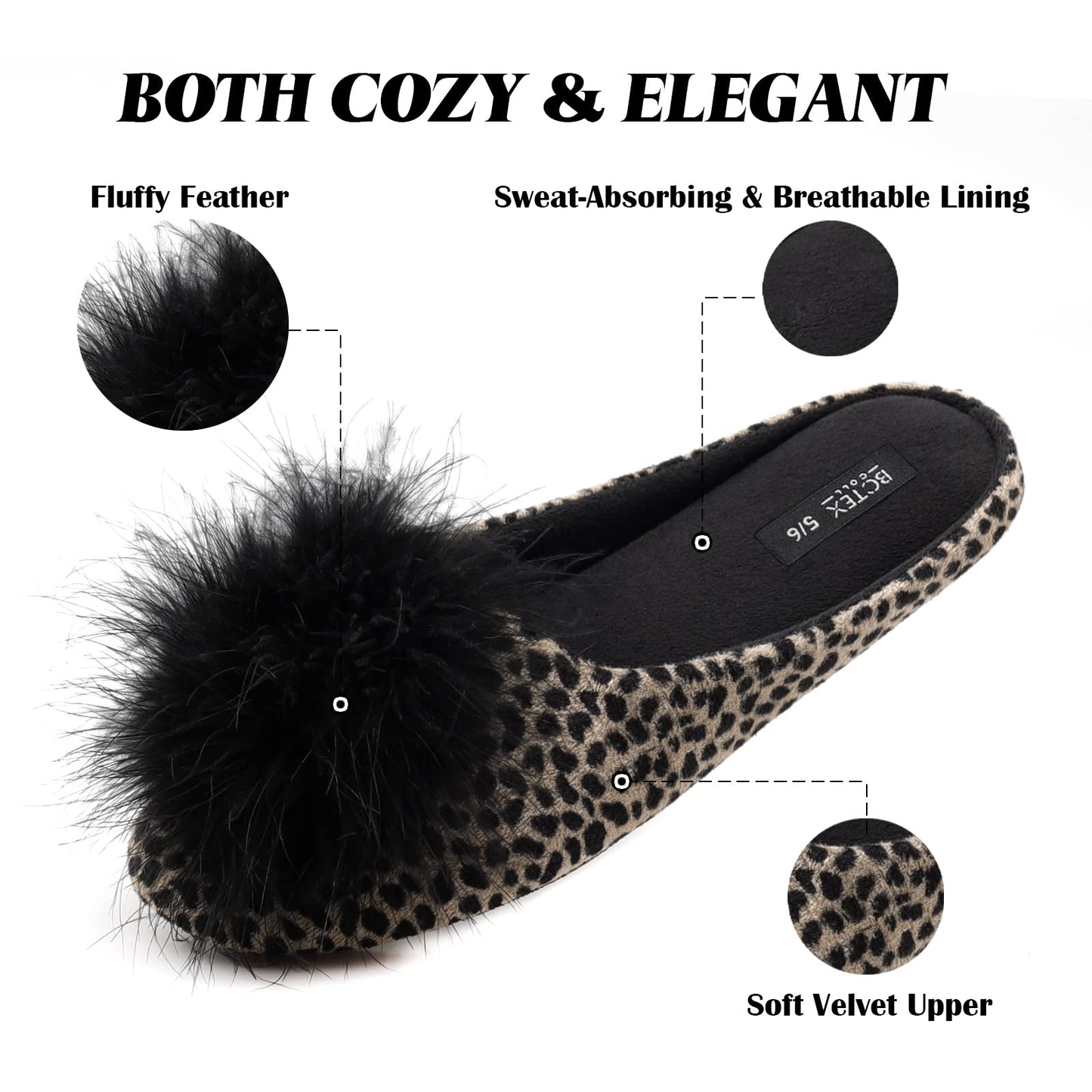 Women's Cozy Velvet Memory Foam House Slipper, Non-slip Sole