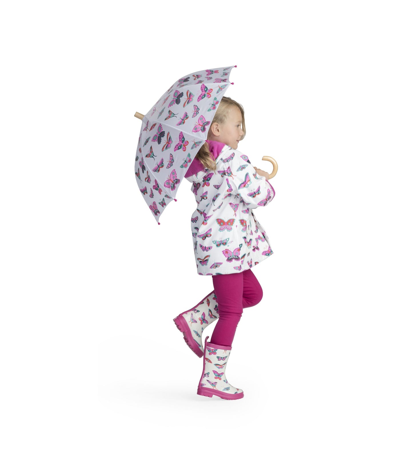 Hatley Girls' Button-up Printed Rain Jacket