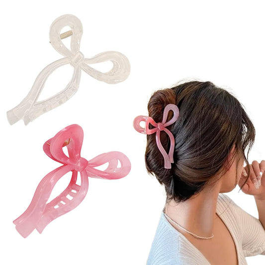 Bows Claw Clips - 2 Colors Ribbon Coquette Clips