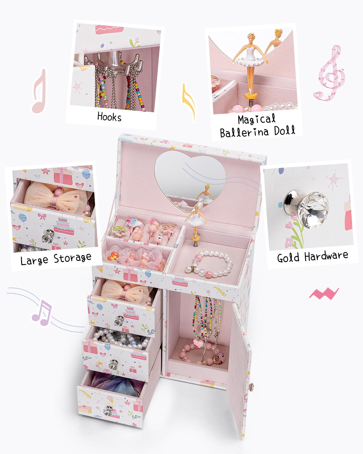 Musical Jewelry Music Box with Ballerina