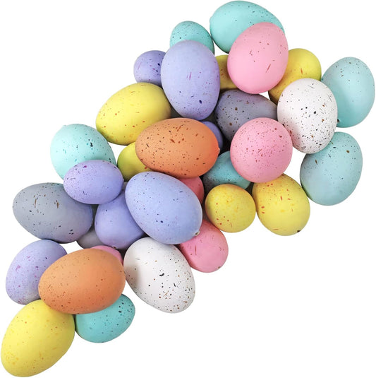 DIY Faux Foam Easter Eggs Speckled Eggs Decorative Pastel Easter Eggs