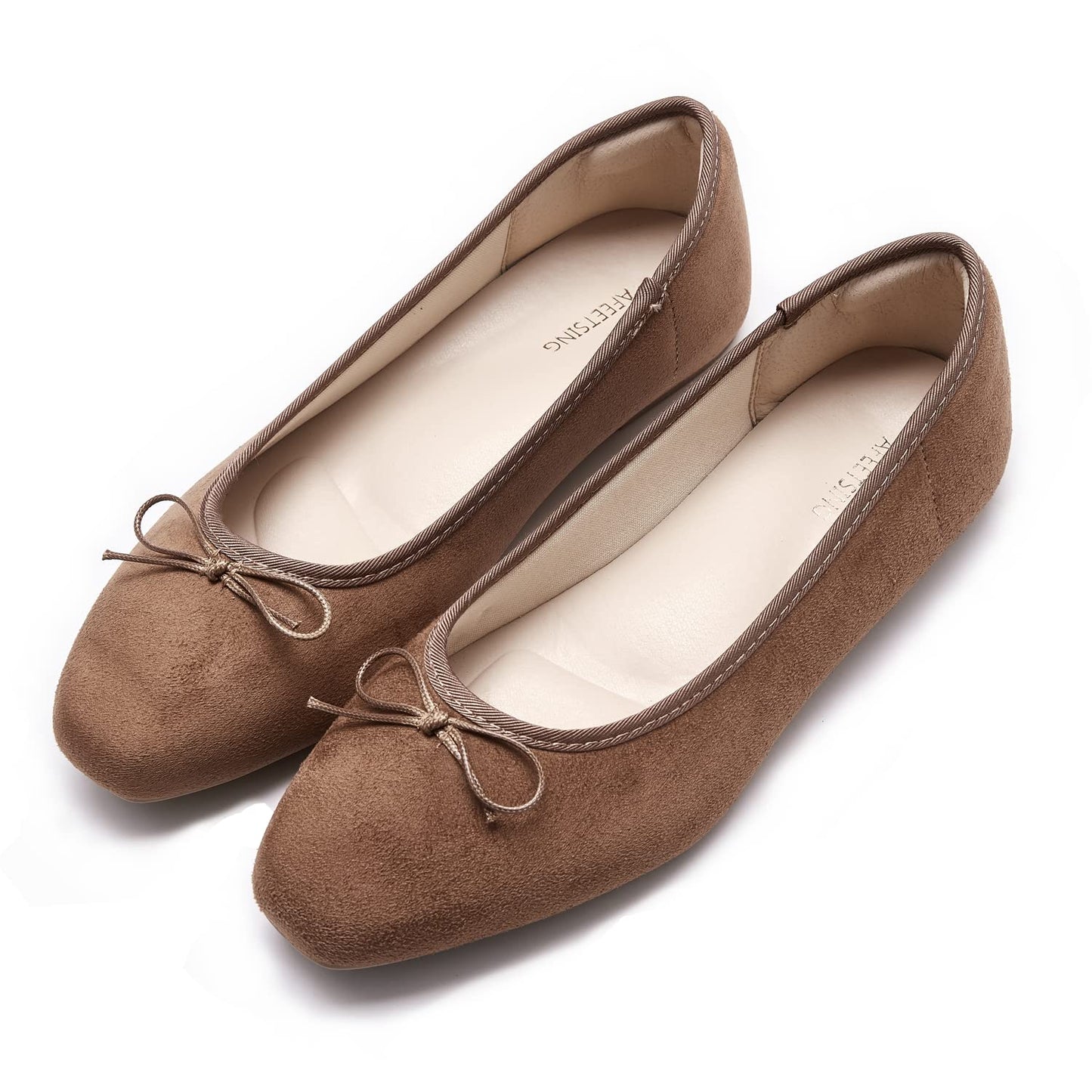 Women's Round Toe Ballet Flats - Comfortable Bow Dressy Shoes