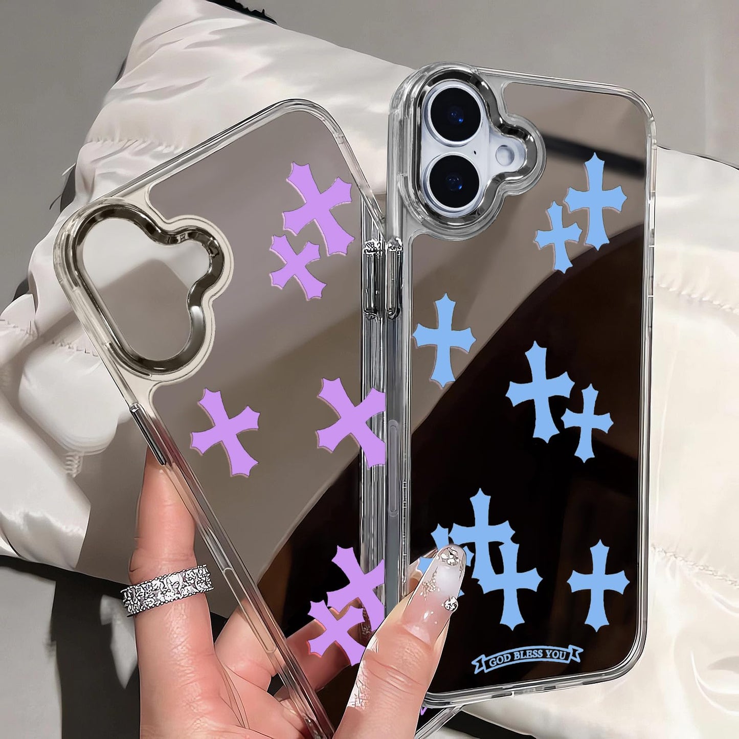 Cute Glossy Mirror Back Case