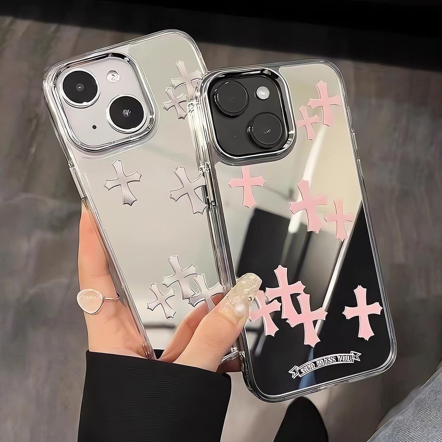 Cute Glossy Mirror Back Case