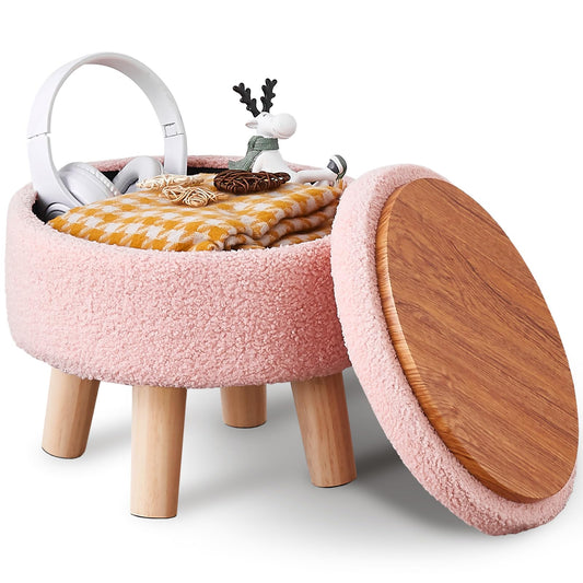 Round Footrest with Soft Padded Seat,