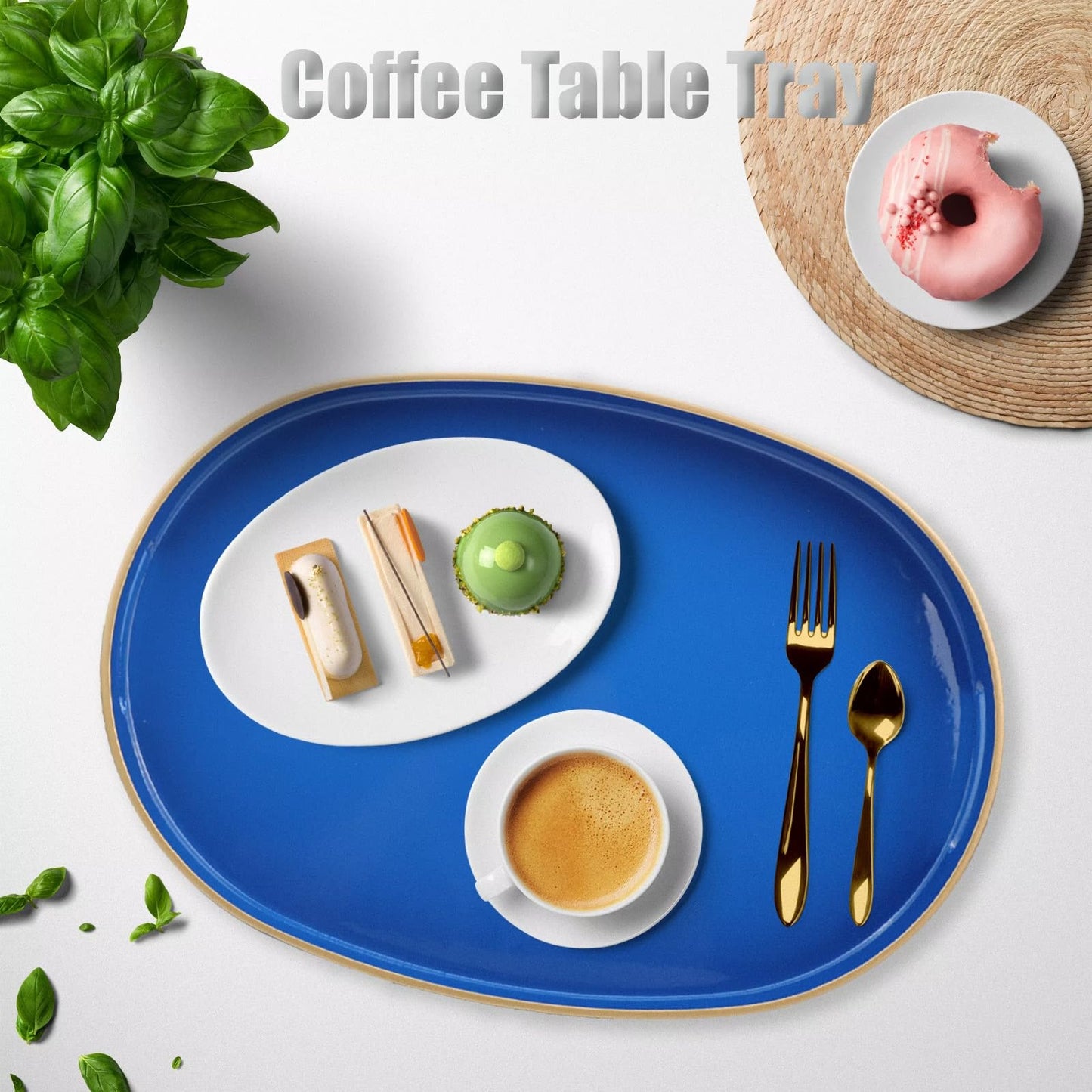 Versatile Decorative Tray with Handles