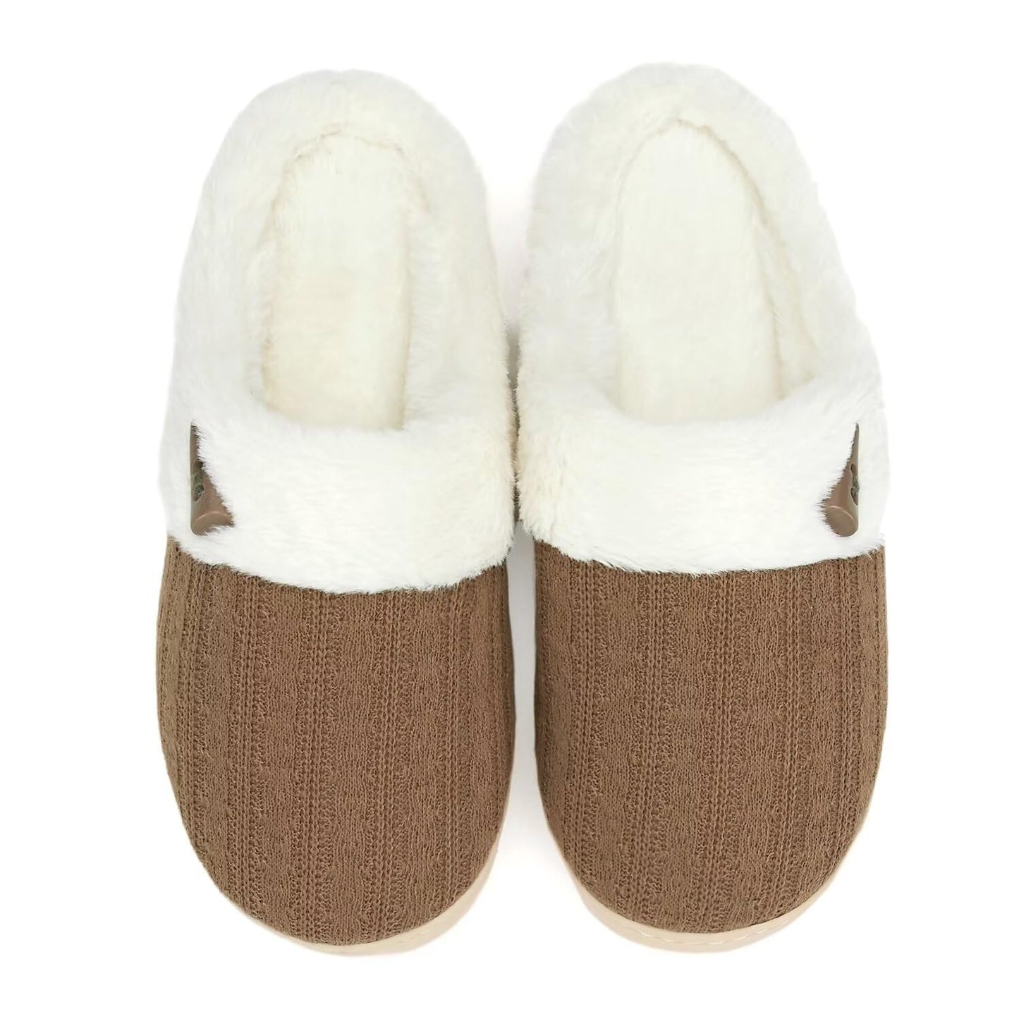 Women's Slip on Fuzzy House Slippers Memory Foam Slippers