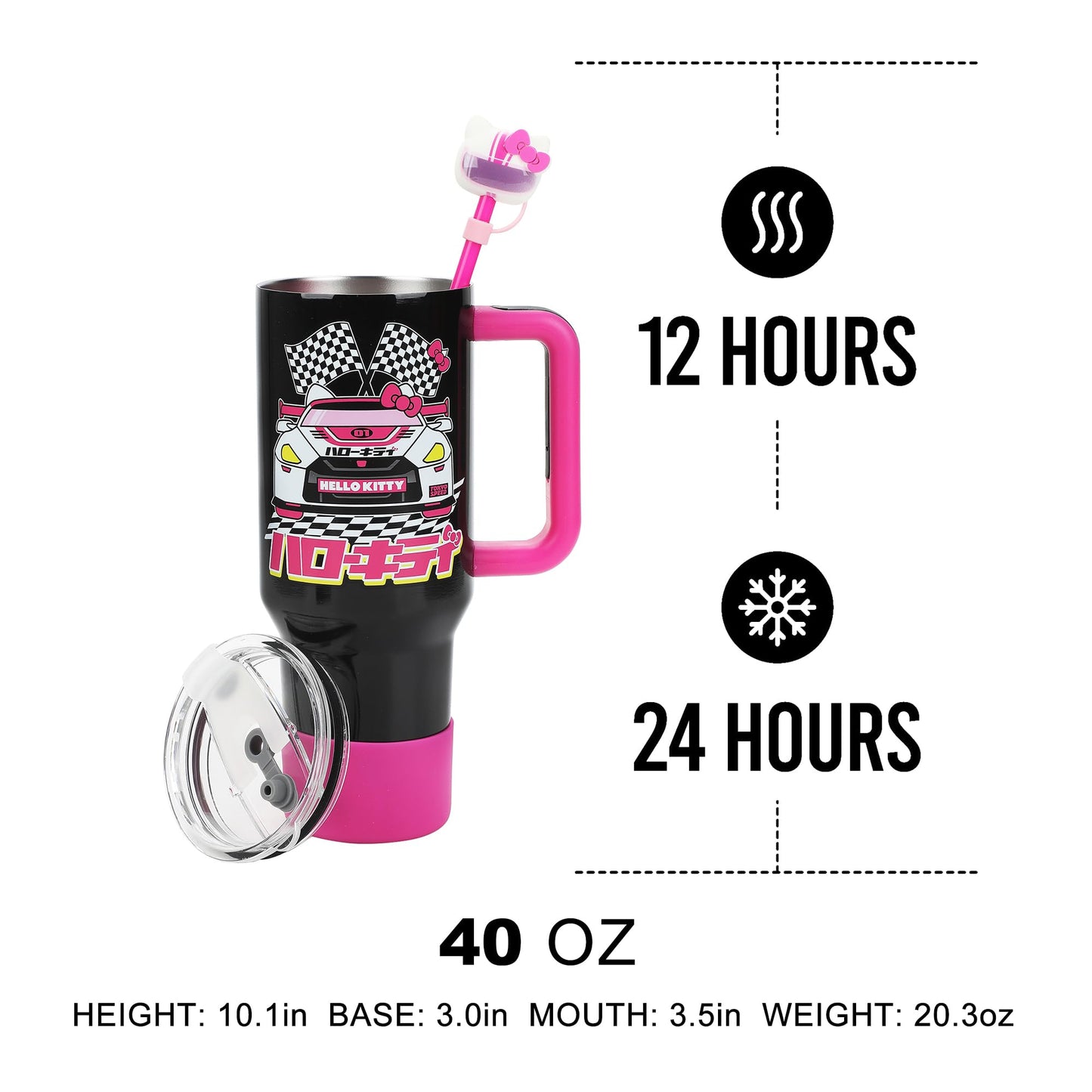 Hello Kitty 40 Oz. Stainless Steel Tumbler With Leak-Proof Lid