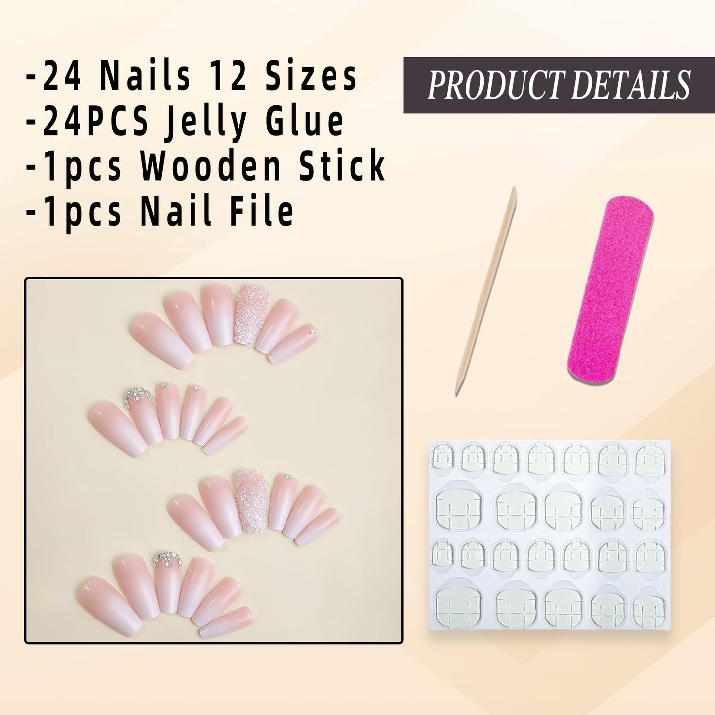 Press on Nails Manicure 24Pcs