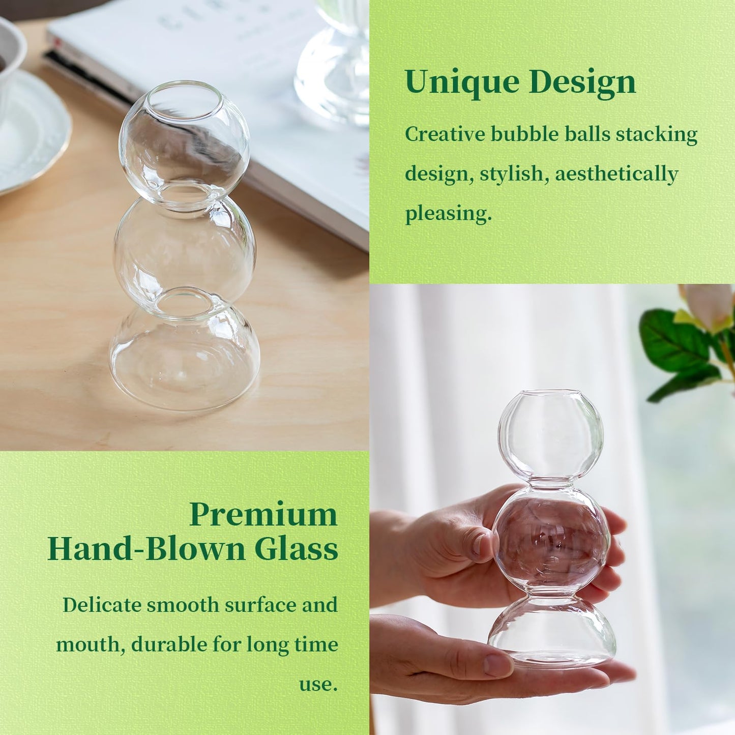 Glass Bubble Vases for Flowers