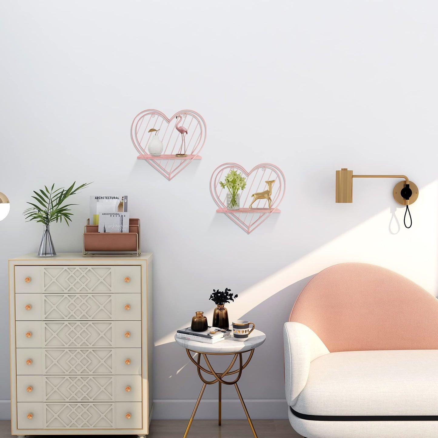 Heart-Shaped Floating Shelf – Funky Wall Organizer for Trinkets, Aesthetic Room Decor