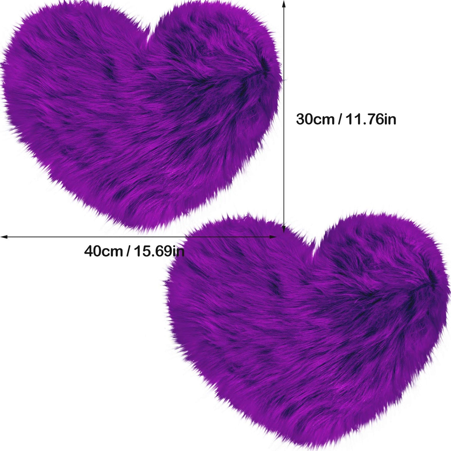 Heart Shaped Rug Faux Room Fluffy Carpe