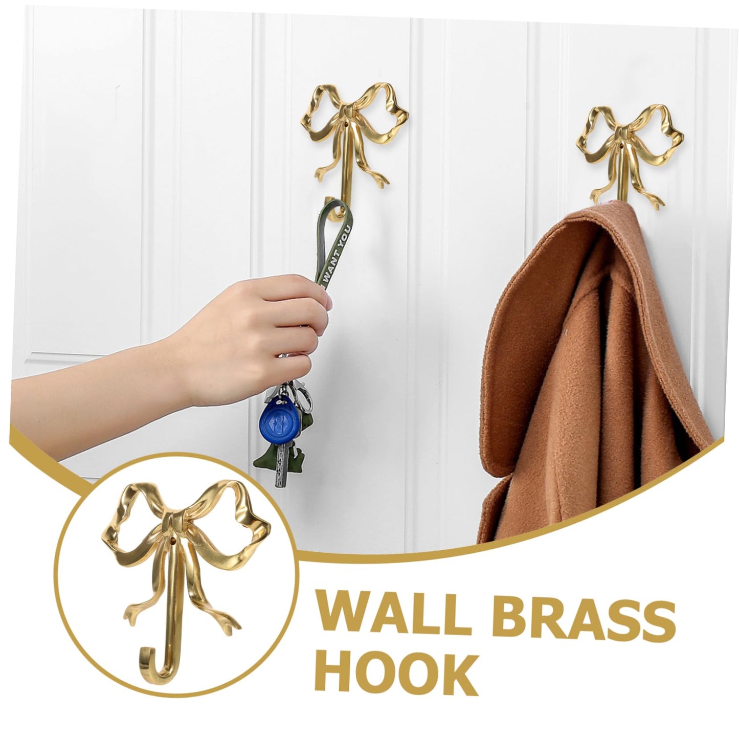 Decorative Bowknot Hook - Home Decor Unique Brass Household