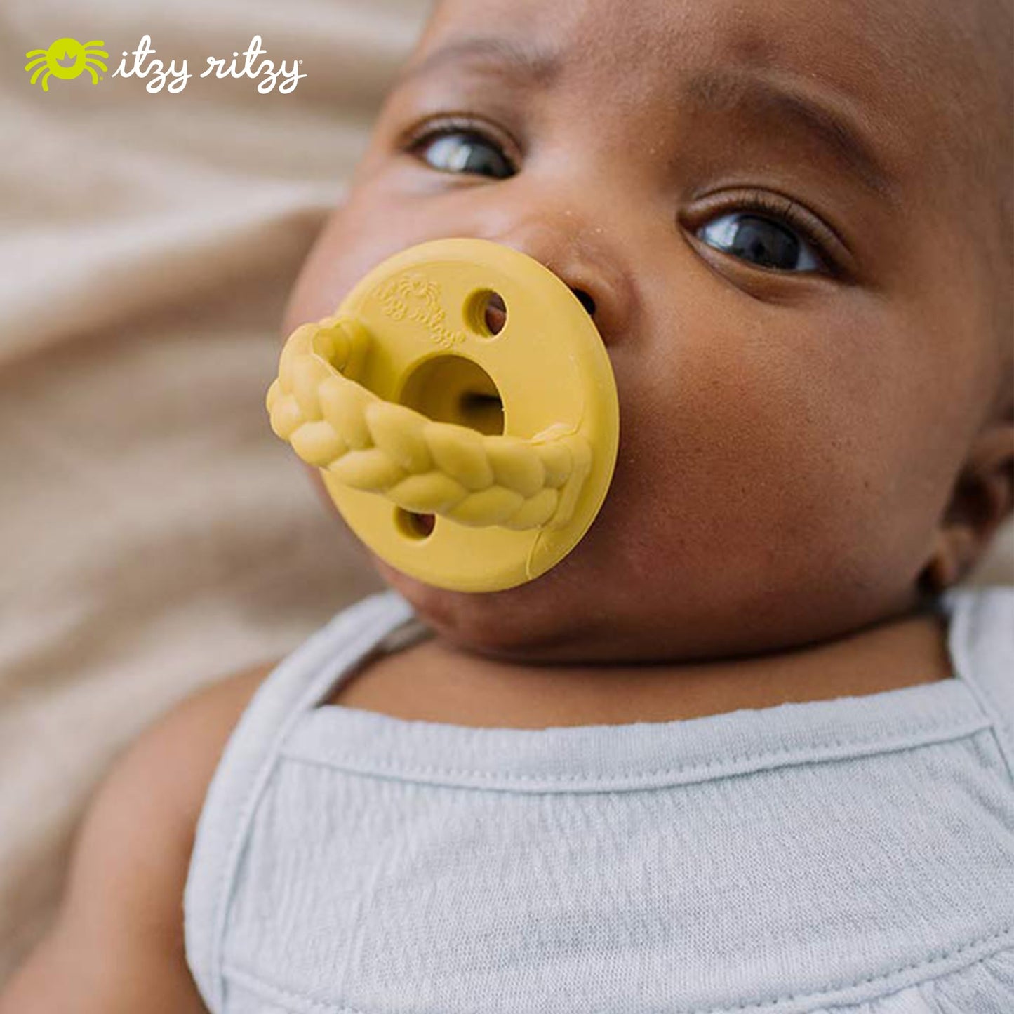 Silicone Pacifiers for Newborn - Sweetie Soother Pacifiers Feature Collapsible Handle & Two Air Holes for Added Safety