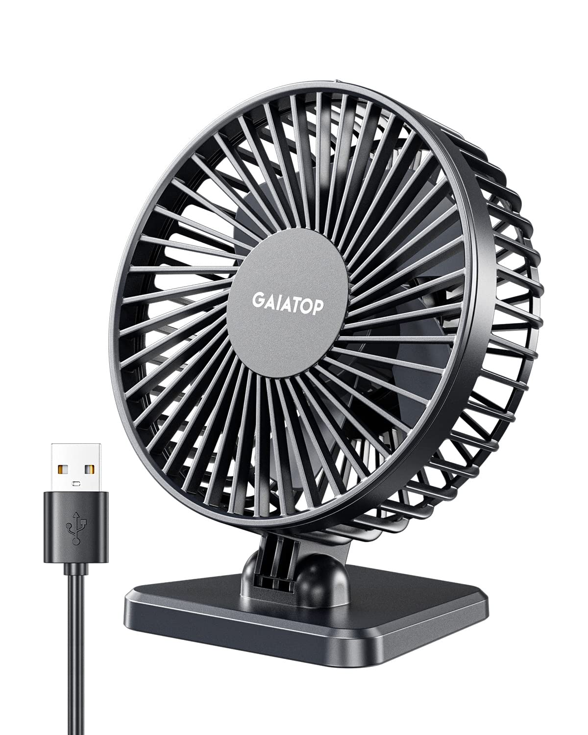 SmallPersonal Portable Quiet 3 Speeds, USB Desk Fan - Adjustment Mini Table Desktop