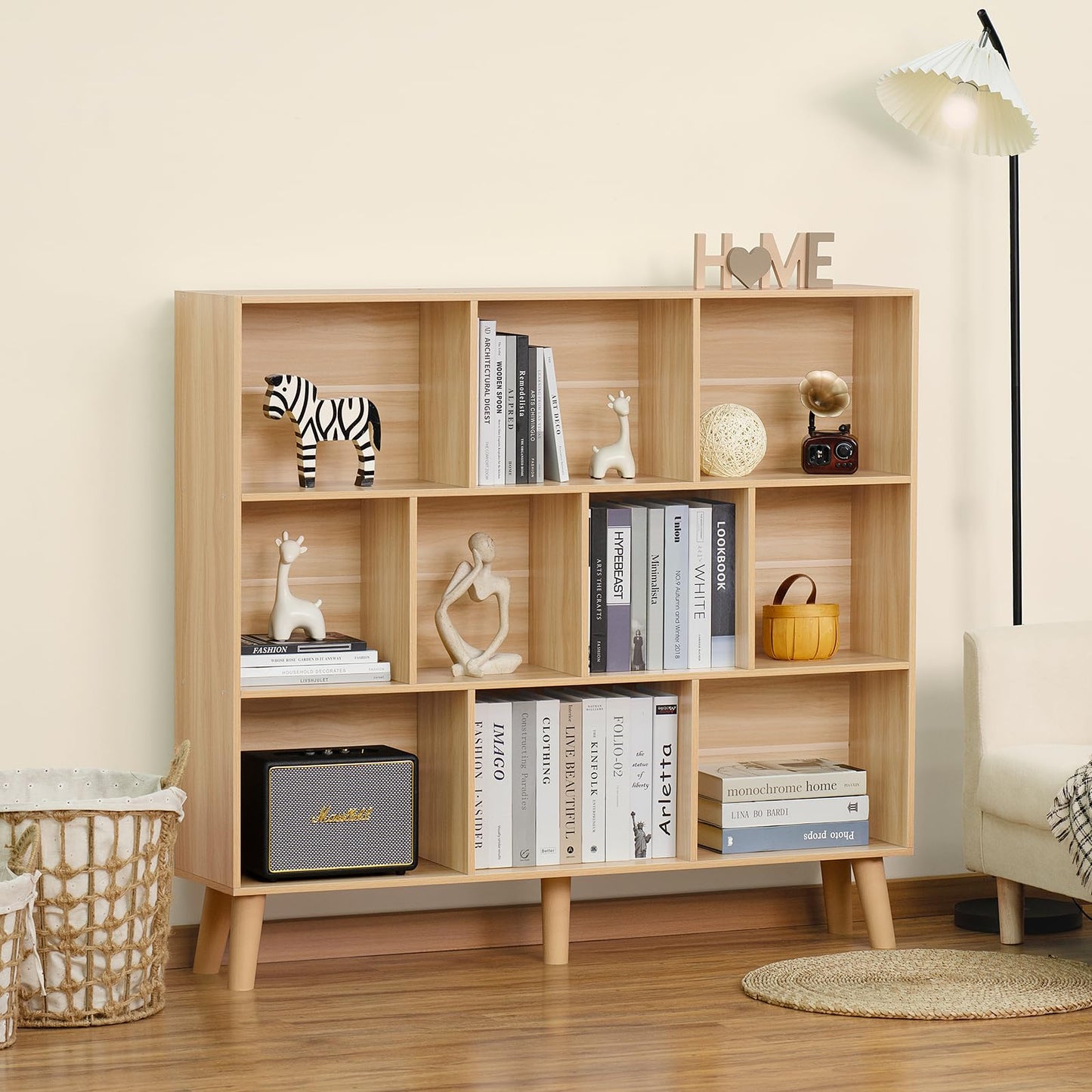 Modern Bookshelf - Large Freestanding Open