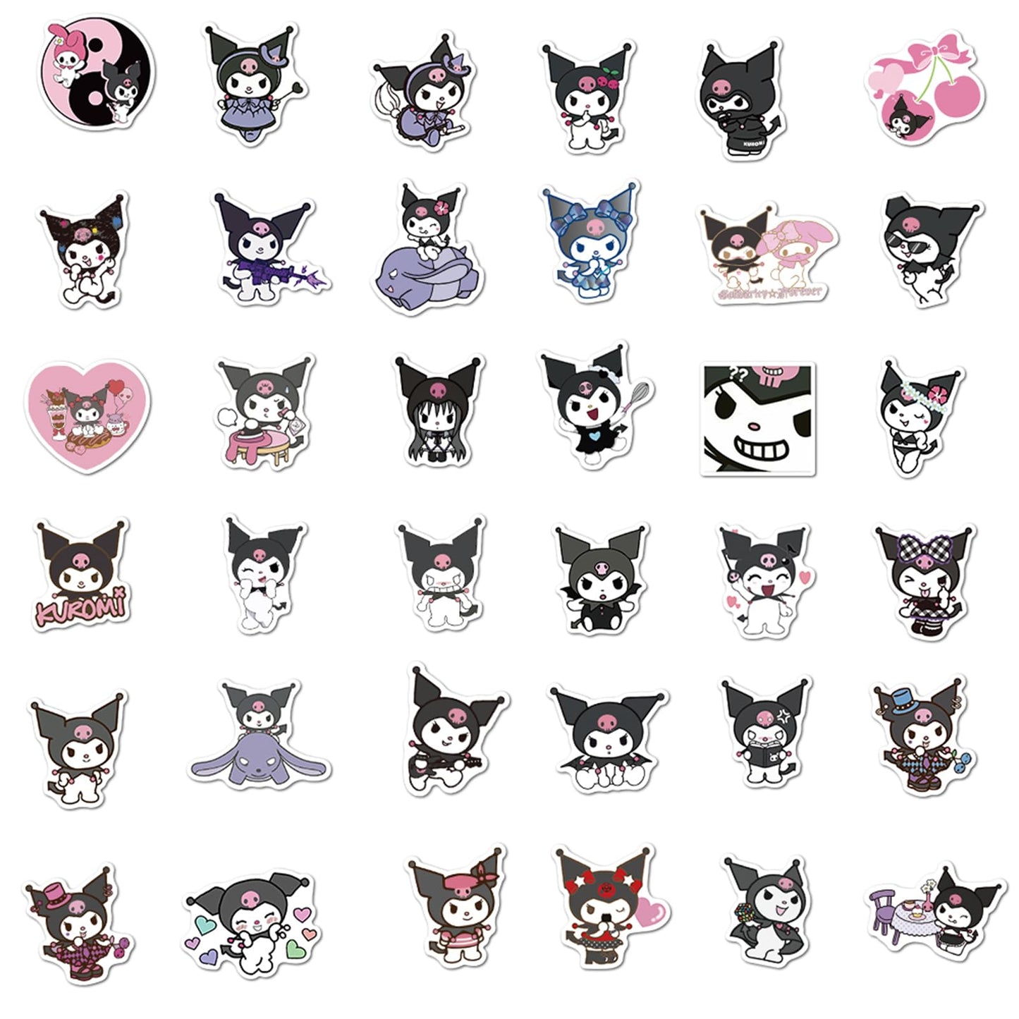 Kawaii Stickers, 50pcs Cute Cartoon Waterproof Vinyl Decal